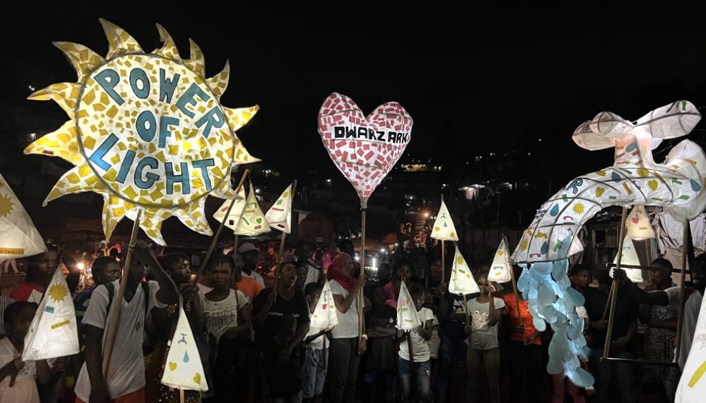 Power of Light parade in Freetown, Sierra Leone